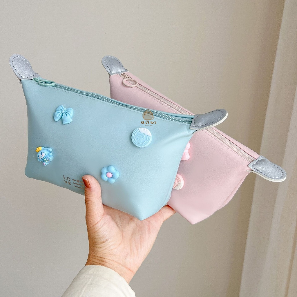 Túi đựng mỹ phẩm cầm tay da PU giá rẻ cho nữ dễ thương du lịch chống thấm nước đựng đồ vệ sinh cá nhân size lớn MY09