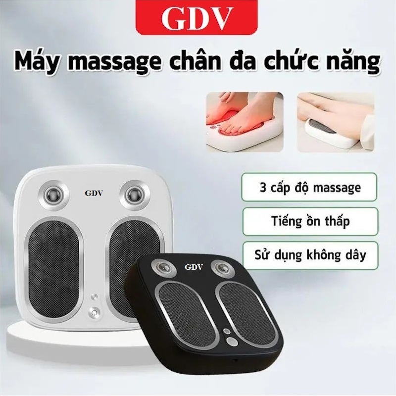[Tặng củ sạc + cáp sạc] Máy Massage Bàn Chân Không Dây GDV YM-SU7 Bấm Huyệt, Rung Gót, Chườm Ấm - Màu Ngẫu Nhiên